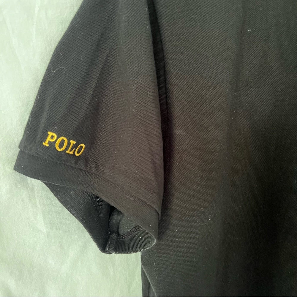 Polo Ralph Lauren black custom fit polo shirt with logo. - Picture 5 of 16
